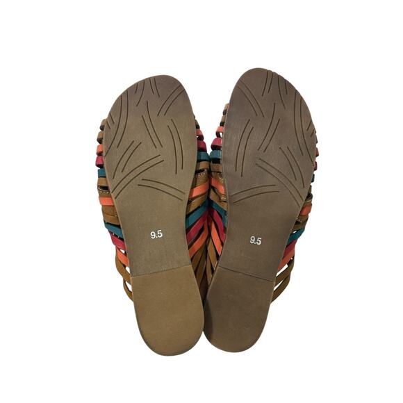 ROAN by Bed Stu Marilee Slide Multi Color Leather Strappy Slide Sandal 9.5 READ - Picture 9 of 13